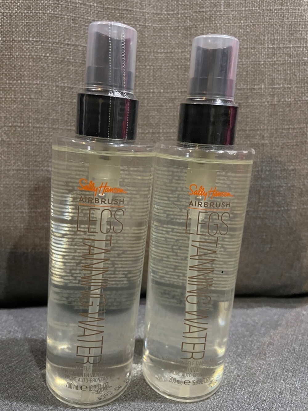 (2) Sally Hansen Airbrush Legs Tanning Water, 6.7 fl oz Sealed